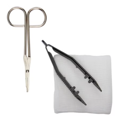 Suture Removal Kit, plastic forceps