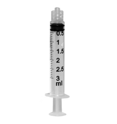 Syringes 3cc, 100/box